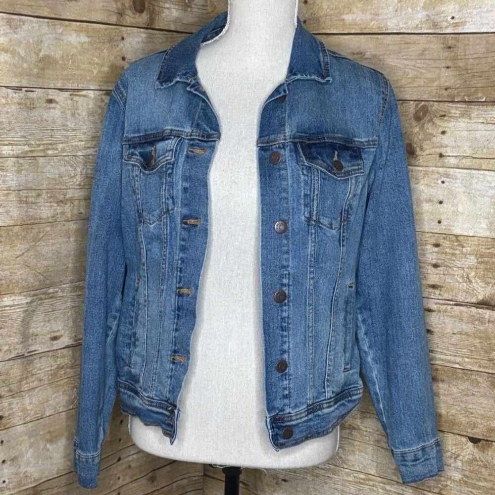 Old Navy Everyday Casual Classic Stretch Trucker Modest Basic Denim Jacket